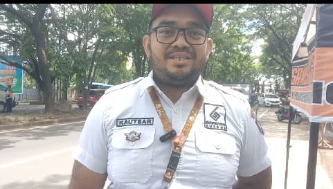 Kasi Pendataan dan Penagihan Dispenda Kabupaten Gowa, Risak Kautsar//Foto: Syamsu Alam