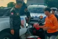 Polres Gowa berhasil mengamankan 18 unit sepeda motor dalam razia balap liar yang digelar di Jalan Poros Desa Biringngala, Kecamatan Barombong, Kabupaten Gowa (alfian)