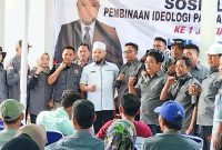 Anggota DPRD Provinsi Lampung, H.M. Hazizi, S.E., Gelar Reses Sosialisasi Pembinaan Ideologi Pancasila di Lampung Selatan//Foto:Mrs.