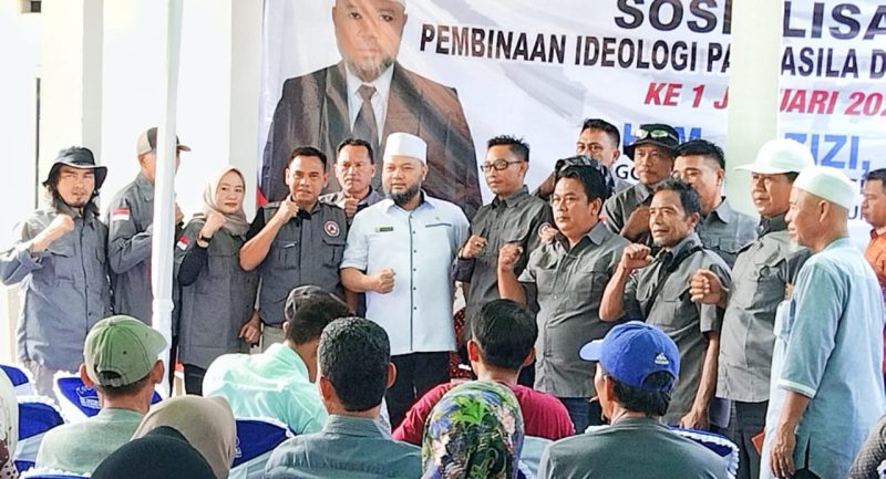 Anggota DPRD Provinsi Lampung, H.M. Hazizi, S.E., Gelar Reses Sosialisasi Pembinaan Ideologi Pancasila di Lampung Selatan//Foto:Mrs.