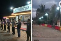 Polsek Dumoga Timur, kini telah di pasangi 12 titik lampu penerangan//Foto: Istimewa.
